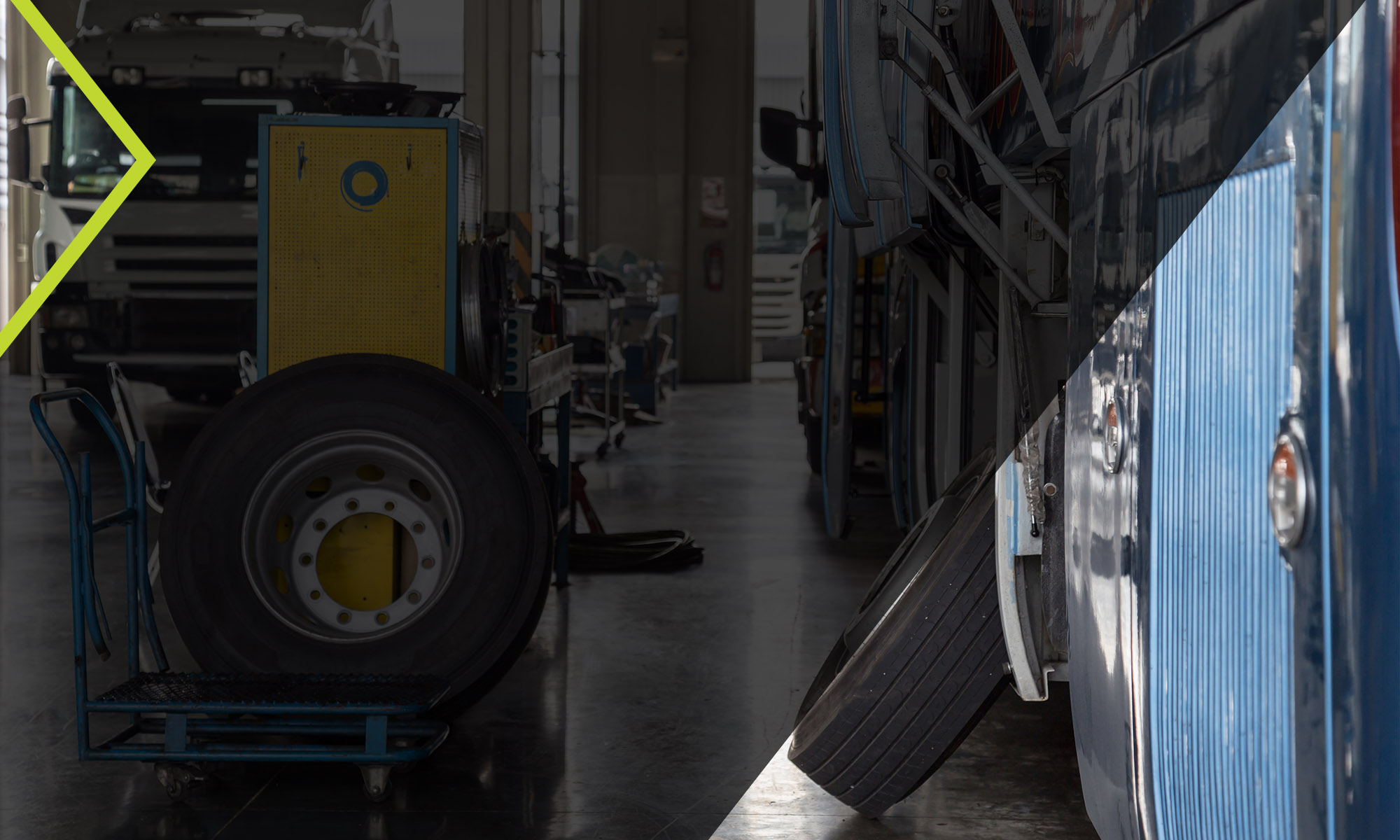 Bus and truck maintenance garage